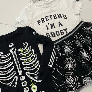 Toddler Girl Halloween Outfits Spooky Cute, Size 4